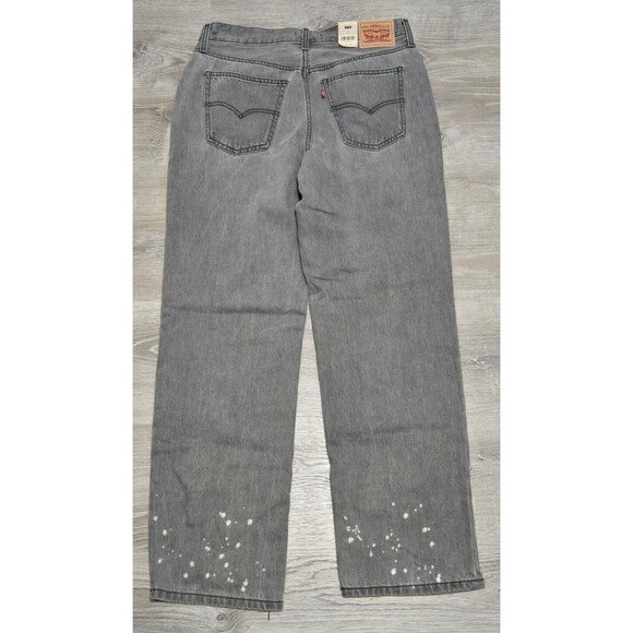 Levi's Low Pro Straight Black Gray Mid Rise Straight Leg Women's Size 30 - New - Picture 2 of 4